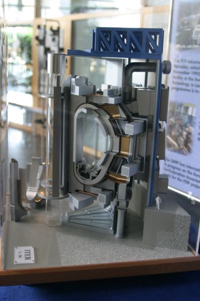 A model of a cross section of ITER