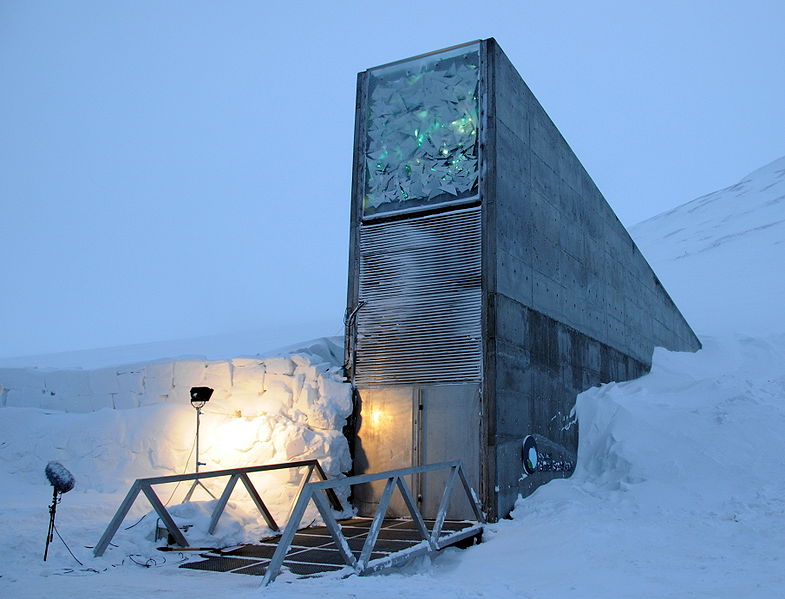 Front entrance of the Svalbard Global Seed Vault.