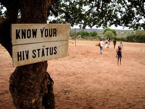 Sign: Know your HIV status in Zambia, Africa