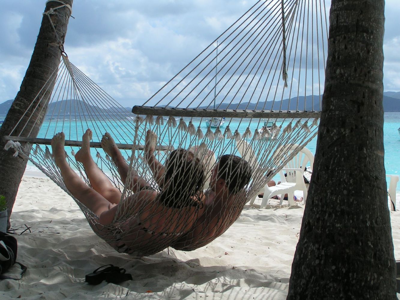 A couple in a Hammock.