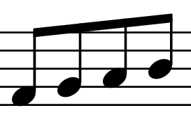 An eighth note run
