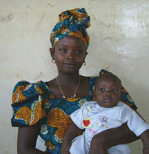 Gambian woman and child