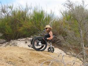 Trekinetic All-terrain wheelchair in use