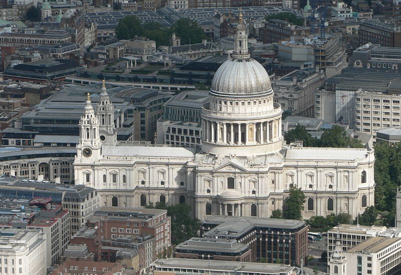 An aerial view of St Paul