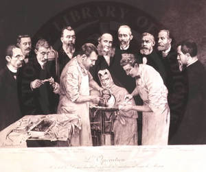 Fernand Desmoulin's portrait entitled L'Operation, 1897. Courtesy of the National Library of Medicine.