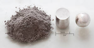 the chemical element Rhodium: processing: 1g powder, 1g pressed cylinder, 1 g argon arc remelted pellet.