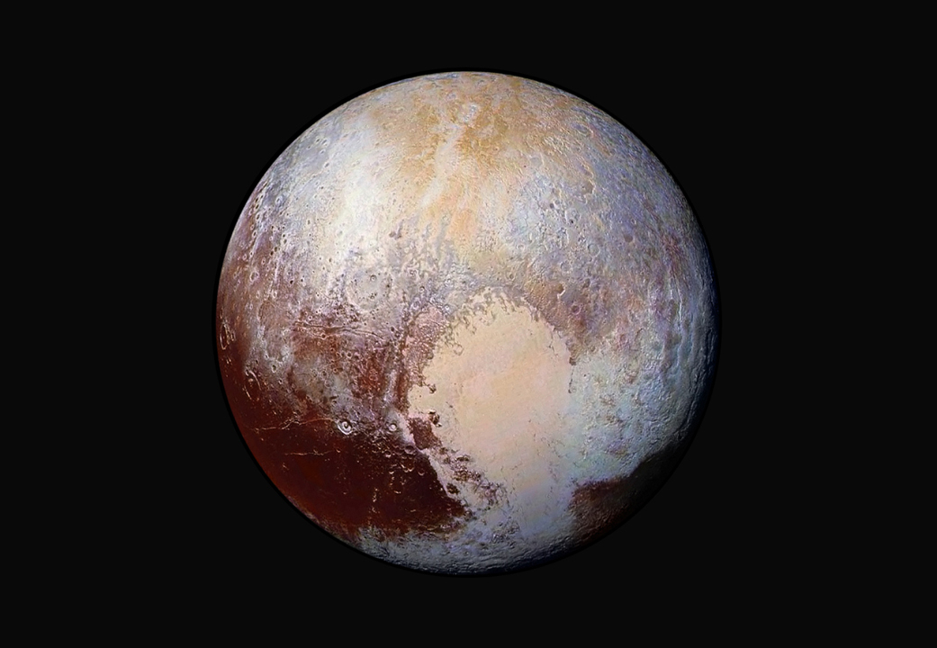 Pluto, in false colour