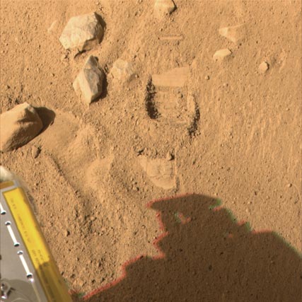 NASA's Phoenix Scoops up Martian Soil 
