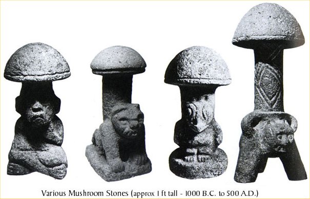 Mushroom statues