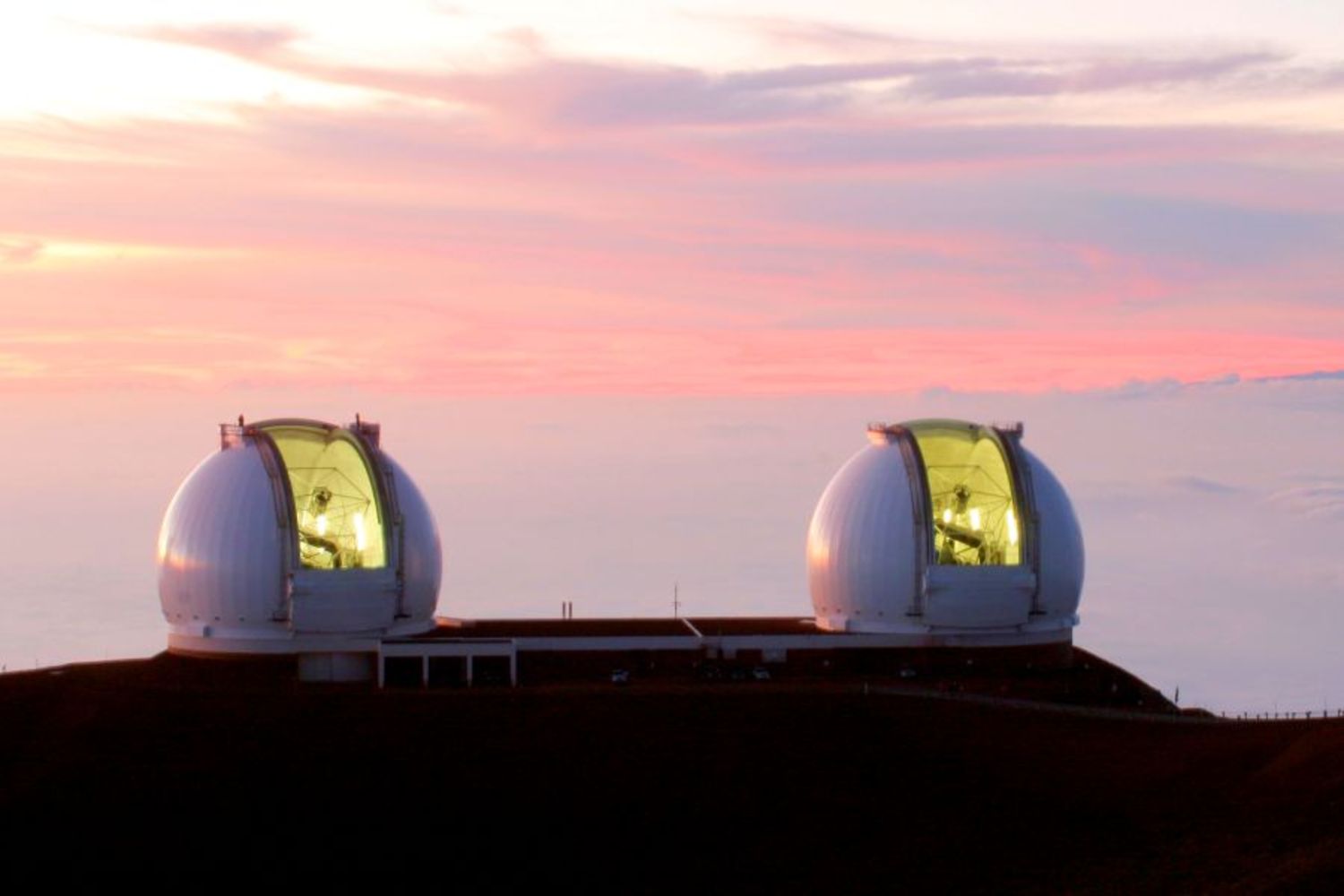 The W. M. Keck Observatory, atop Mauna Kea, Hawai