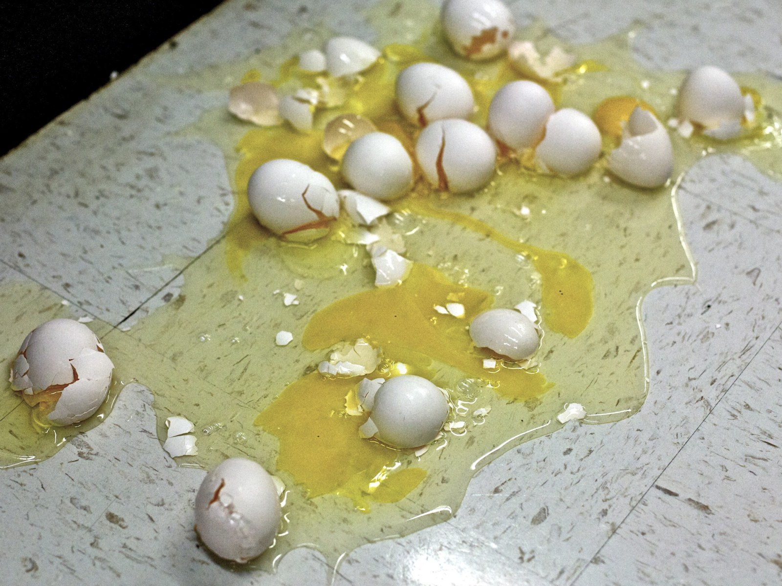 Smashed eggs
