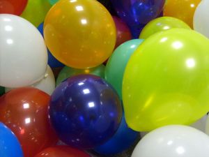 A pile of inflatable balloons.