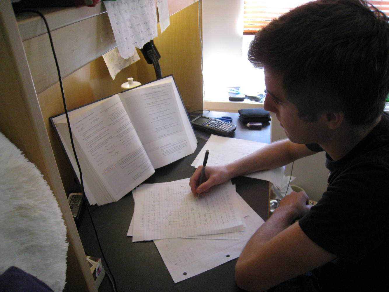A Student of the University of British Columbia studying for final exams