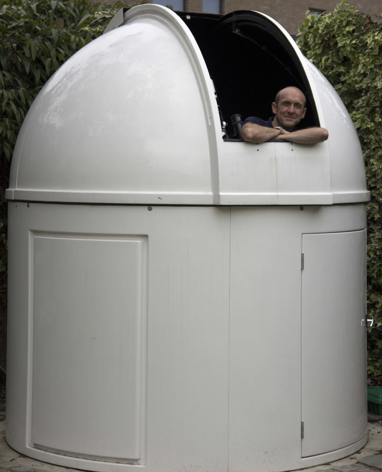 Roger Hutchinson in his observatory