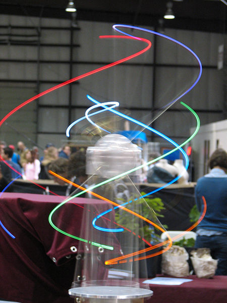 Spinning lights at Maker Faire 2008
