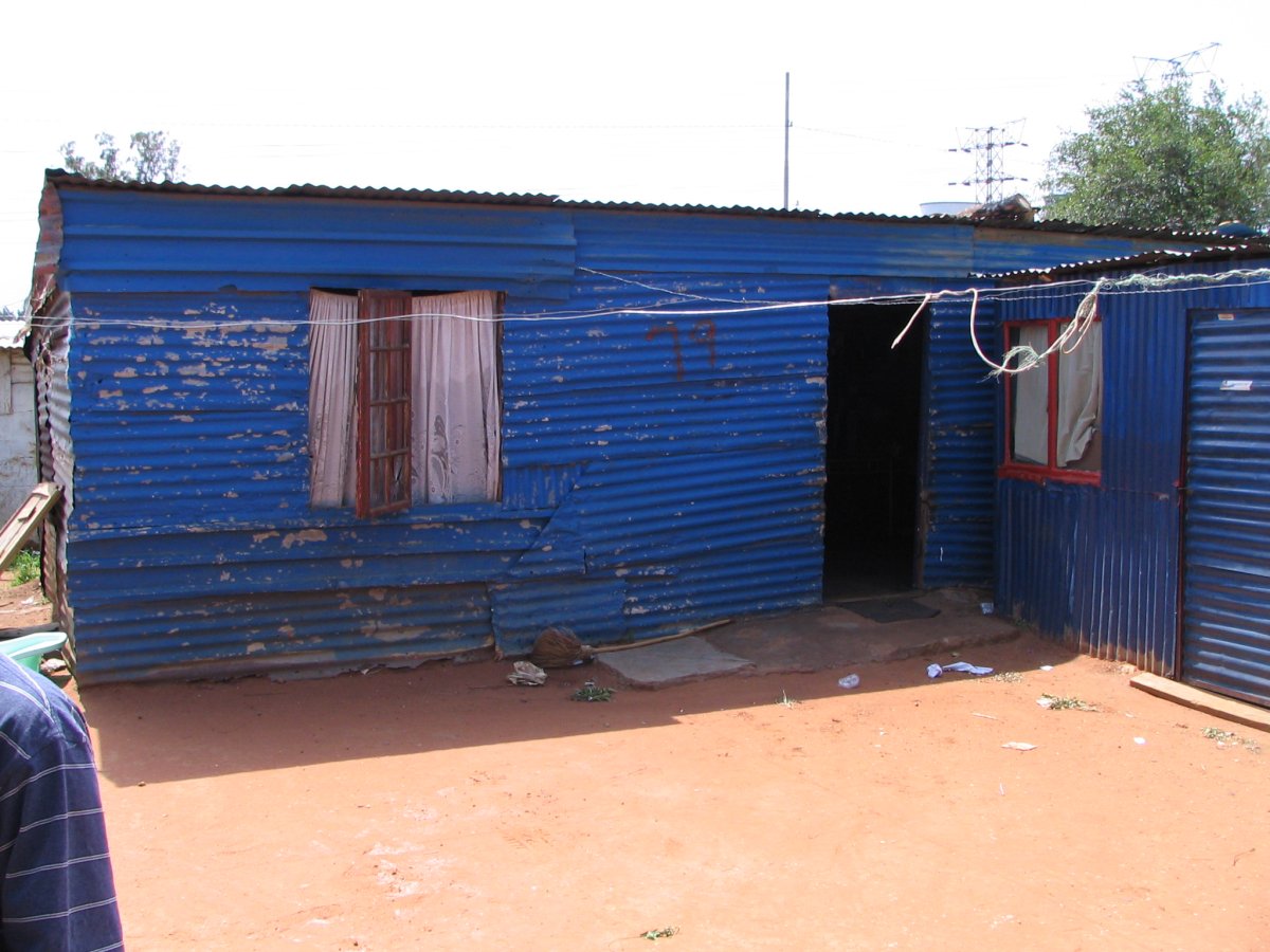 Shack housing in Soweto, Johannesburg