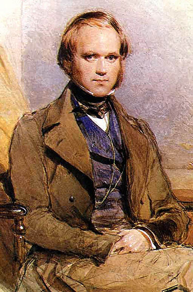 Water-colour portrait of Charles Darwin painted by George Richmond in the late 1830s.