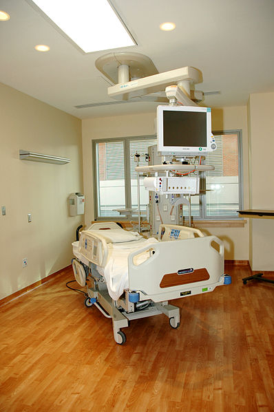 A hospital bed