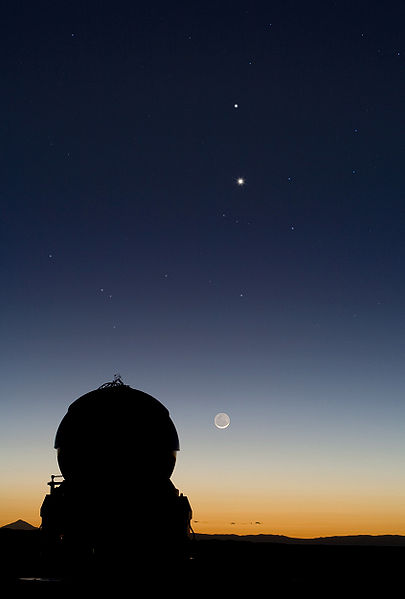 Conjunction of Moon and Venus