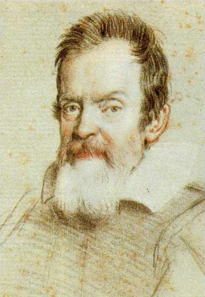 Galileo Galilei. Portrait in crayon by Leoni.