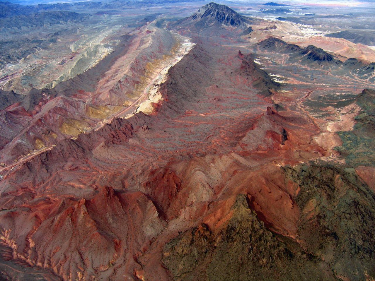 Fault lines from helicopter