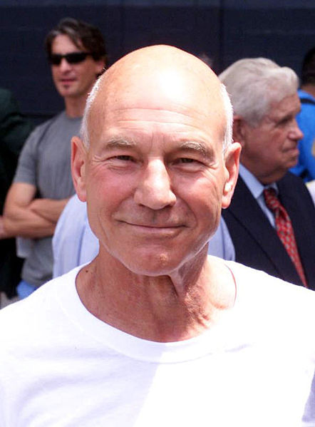 Patrick Stewart, the famous English actor, is bald