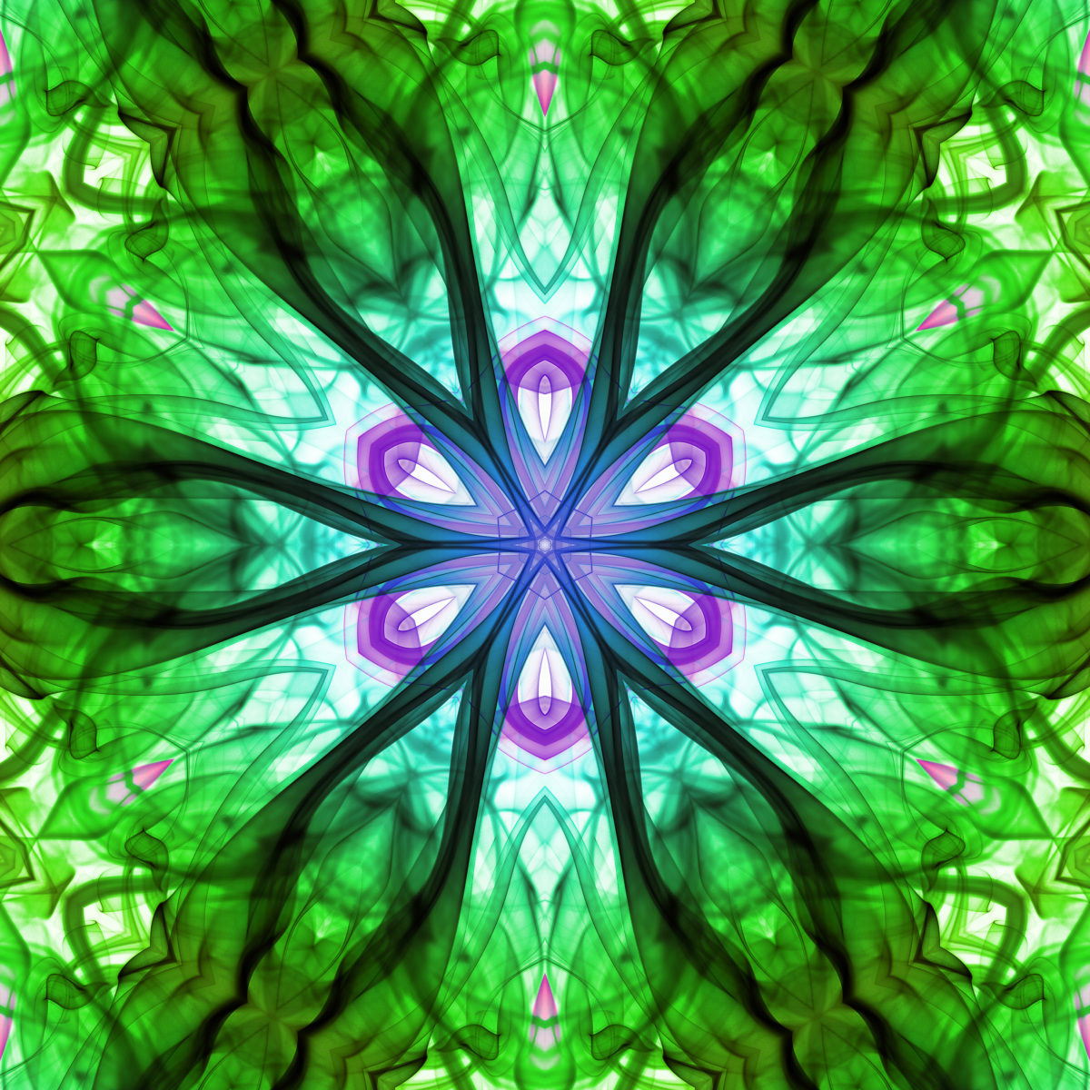 Abstract green design with psychedelic powerful energy colors.