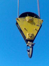 Hook on crane at Princess Elizabeth Graving Dock, East London, South Africa.