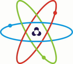 Scheme of an atom