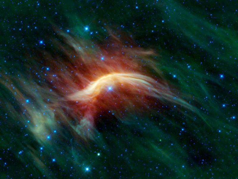 Zeta Ophiuchi -- Runaway Star Plowing Through Space Dust