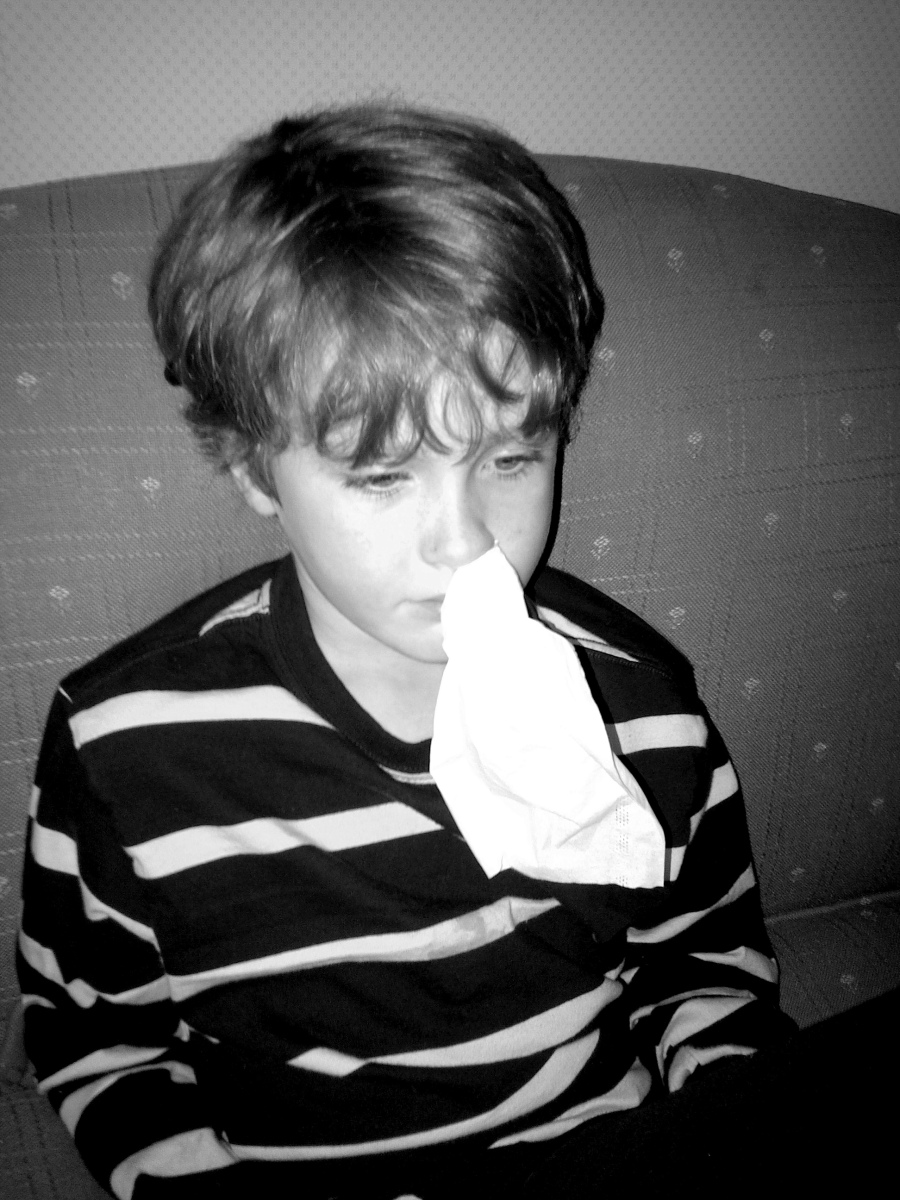 Boy with cold