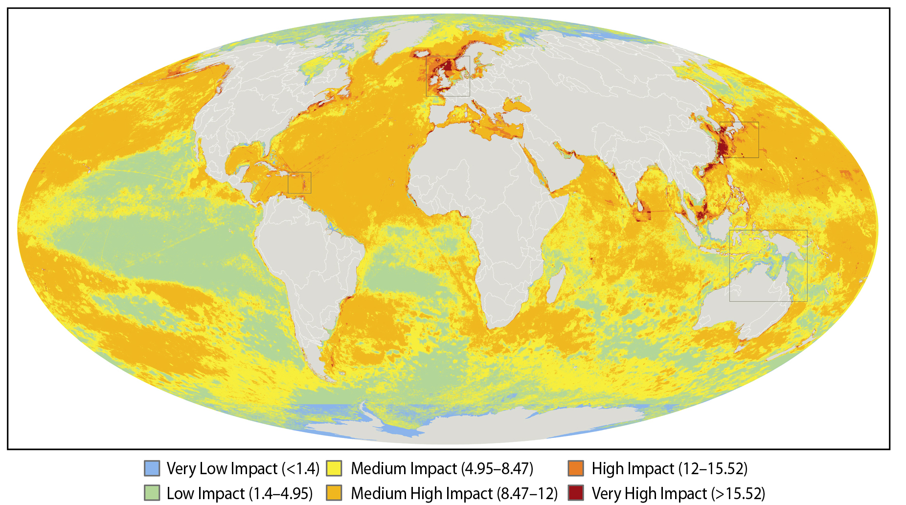 Human impact on the oceans
