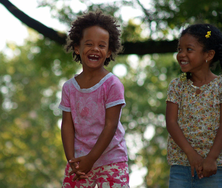 Children laughing