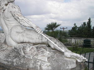 Dying Achilles at Achilleion, Corfu. Sculptor: Ernst Herter, 1884.