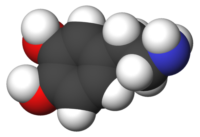 Dopamine 3d molecule