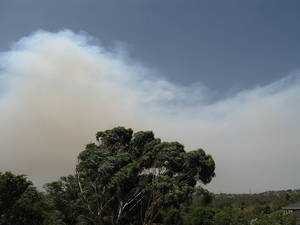 Bushfire smoke east of Melbourne