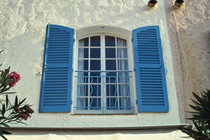 French window shutters
