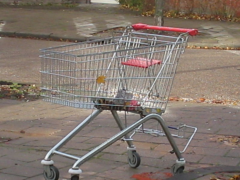 A shopping trolley