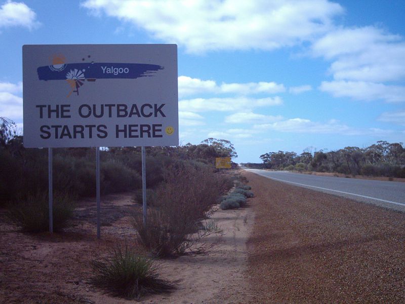 Yalgoo shire boundary on the Great Northern Highway Near Mt Gibson.