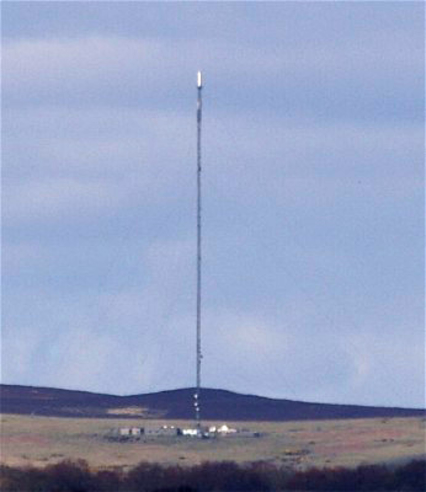 Photograph of the Angus Transmitting Station, taken from Fife.