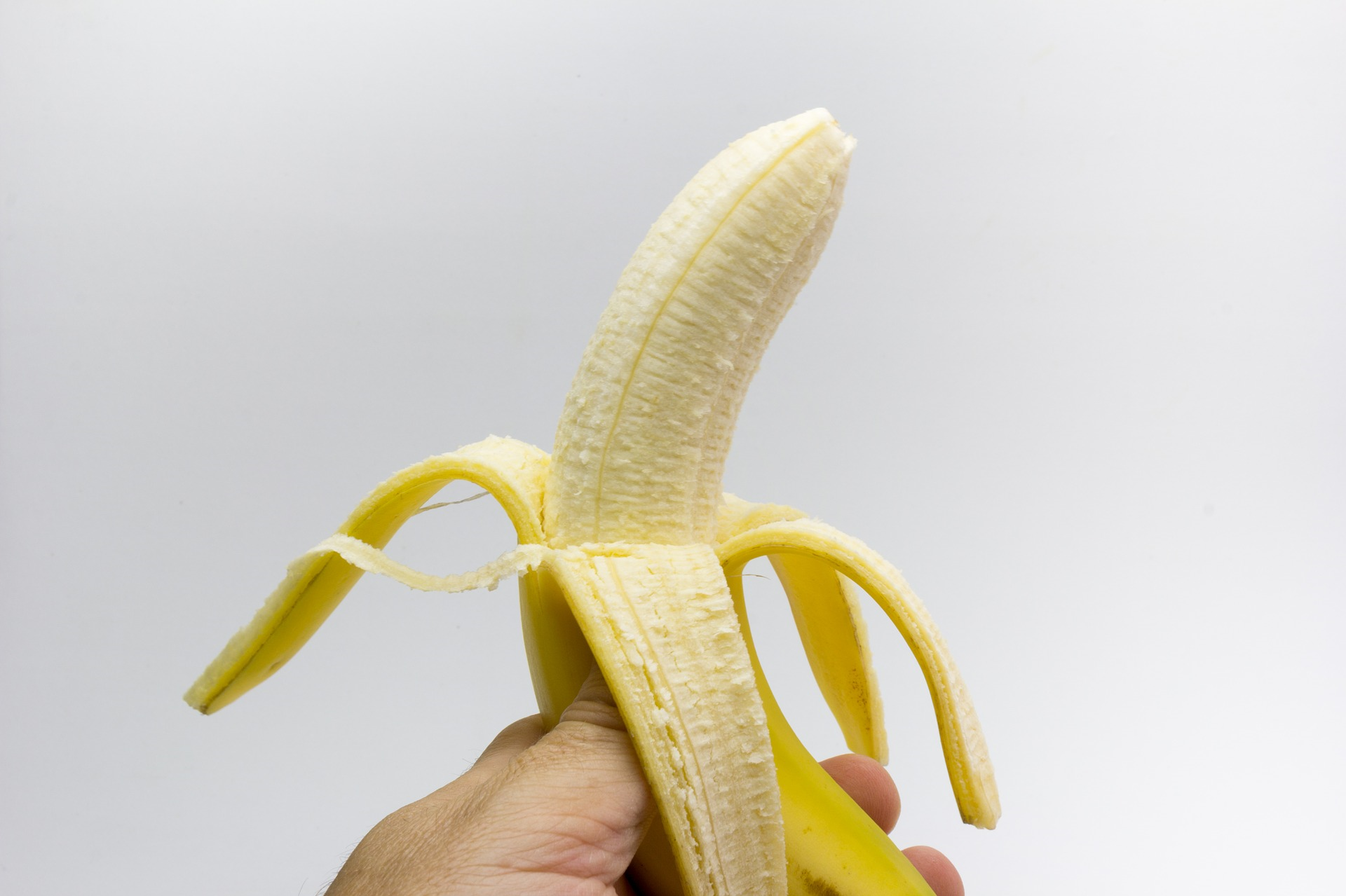A peeled banana