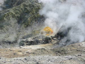 Sulphur at the Solfatara crater, Campi Flegrei