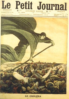 Drawing about the Cholera in Le Petit Journal
