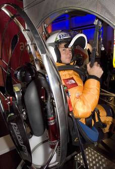 Giles Cardozo in the Everest equipment