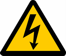 Electrical hazard warning sign