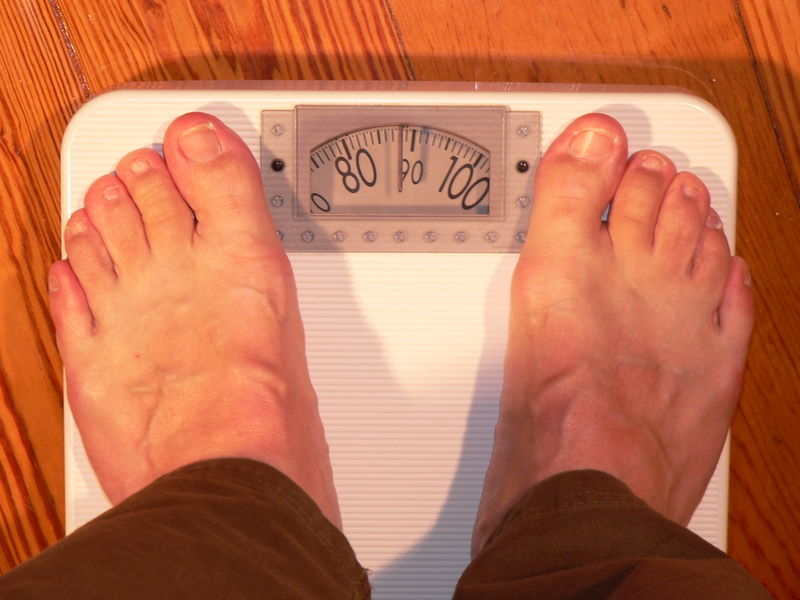 Weighing in... Using weighing scales to monitor your weight.