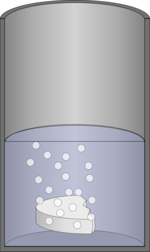 Fizzy tablet in cannister
