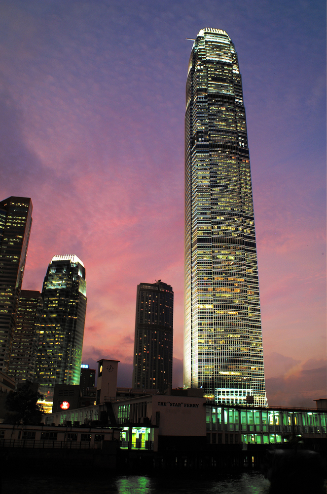 International Finance Centre (IFC). A prominent landmark on Hong Kong Island and until recently Hong Kong's tallest building.