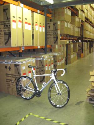 TREK Madone bike in the warehouse