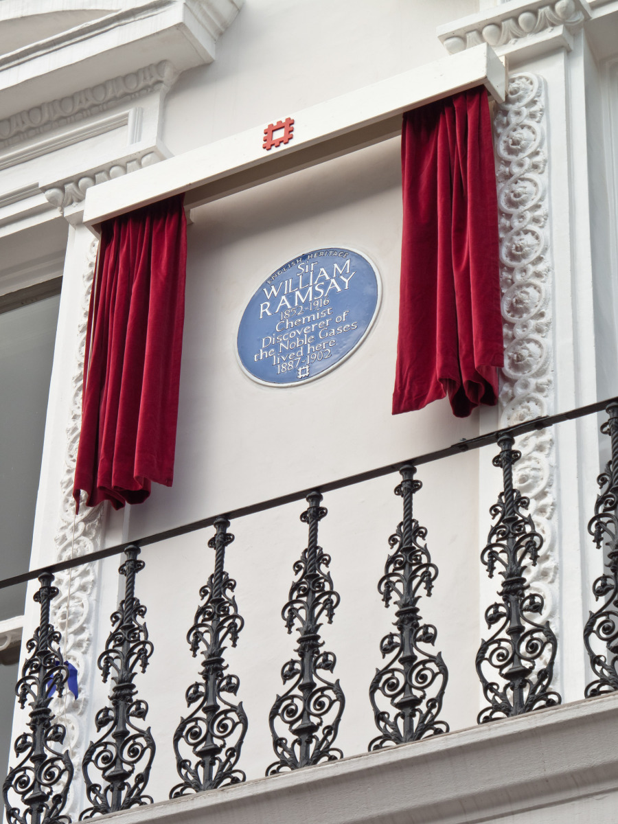 William Ramsay's Blue Plaque